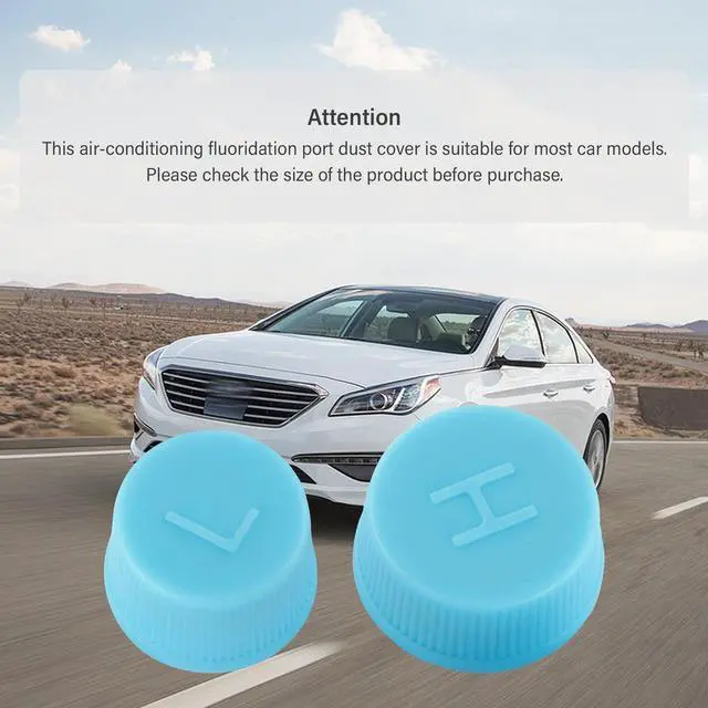 Alt view image 7 of 7 - 2PCS Car Air Conditioner Dust Valve Caps,Blue Car AC Low Pressure Port Caps and High Pressure AC Caps for R134a AC System,Car Air Conditioner Accessories for Cars Trucks SUVs (2PCS)