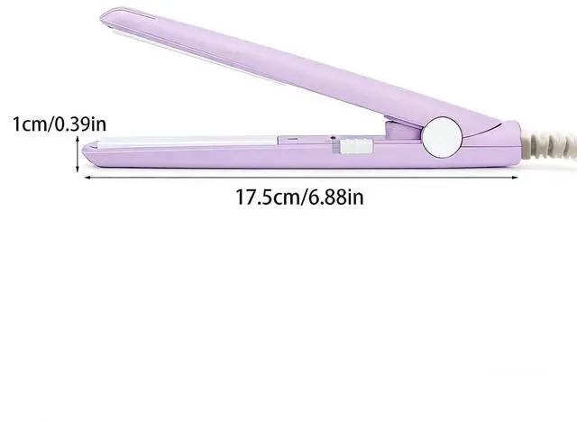 Alt view image 4 of 7 - Mini Hair Straightener Hair Flat Iron 100-240V 20W US Plug Hair Flat Iron Ceramic Tourmaline Plate 1m Wire Length with Storage Box