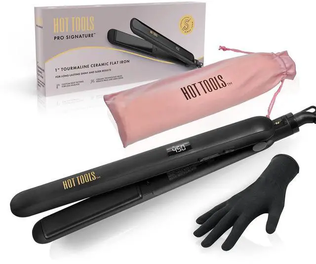 Main image of Pro Signature Ceramic + Tourmaline Flat Iron for Sleek Results, 1 Inch Plates