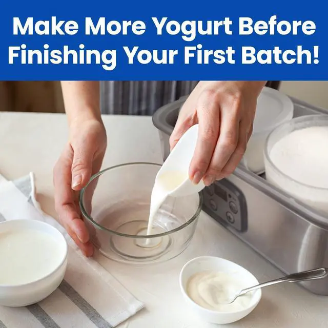Alt view image 2 of 7 - Yogurt Containers 2 Pack, Make More Yogurt with 1-Quart Glass Containers (4 Cup), 100% BPA Free, Durable & Oven Safe Round Bowl Set with Lids, Perfect for Food Storage & Meal Prep