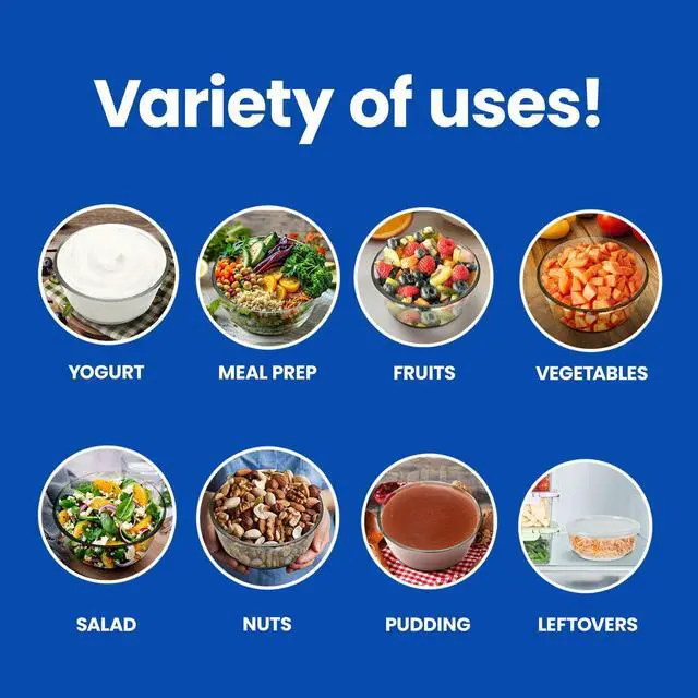 Alt view image 7 of 7 - Yogurt Containers 2 Pack, Make More Yogurt with 1-Quart Glass Containers (4 Cup), 100% BPA Free, Durable & Oven Safe Round Bowl Set with Lids, Perfect for Food Storage & Meal Prep