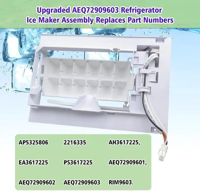 Alt view image 3 of 7 - Upgraded Refrigerator Ice Maker Assembly AEQ72909603 AEQ72909602 Compatible with LG Refrigerators,AEQ72909603 Refrigerator Ice Maker Replacement for AEQ72909601 Craft Ice Refrigerator