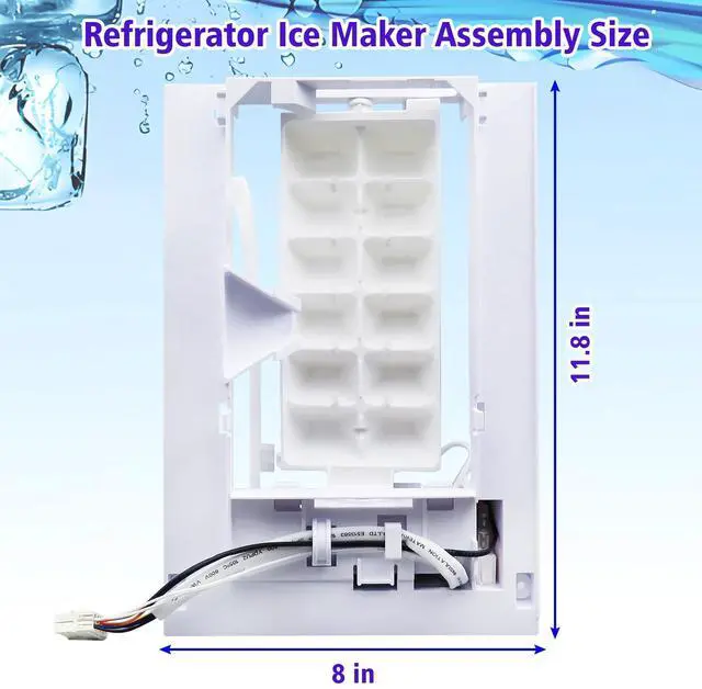 Alt view image 4 of 7 - Upgraded Refrigerator Ice Maker Assembly AEQ72909603 AEQ72909602 Compatible with LG Refrigerators,AEQ72909603 Refrigerator Ice Maker Replacement for AEQ72909601 Craft Ice Refrigerator