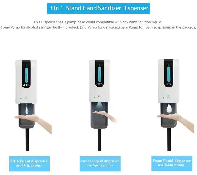 Alt view image 2 of 6 - Soap Dispenser,Touchless Automatic Foaming Hand Sanitizer Dispenser Wall Mount, 40oz Motion Sensor Foam Liquid Refill Bottle Sanitizer Dispensing for Bathroom Kitchen Home