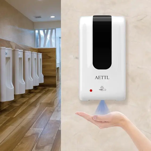 Alt view image 6 of 6 - Soap Dispenser,Touchless Automatic Foaming Hand Sanitizer Dispenser Wall Mount, 40oz Motion Sensor Foam Liquid Refill Bottle Sanitizer Dispensing for Bathroom Kitchen Home