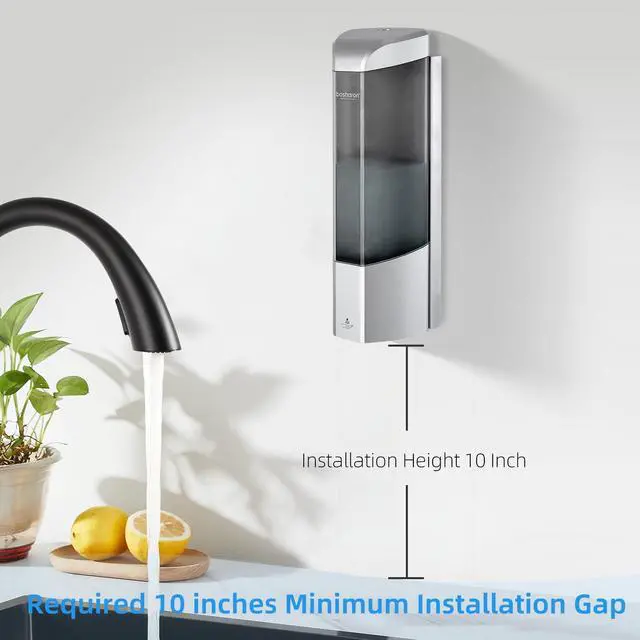 Alt view image 5 of 7 - 24oz Wall Mount Automatic Soap Dispenser, Touchless Sensor Liquid & Gel Hand Sanitizer Dispenser Battery Operated for Home Kitchen Bathroom Office Hotel Restaurant Commercial Use