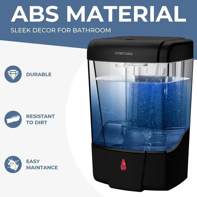 Alt view image 4 of 7 - ! Automatic Soap Dispenser Wall Mount 20oz Refillable Liquid Hand Sanitizer Dispenser Commercial Soap Dispenser for Bathroom Support Liquid Gel