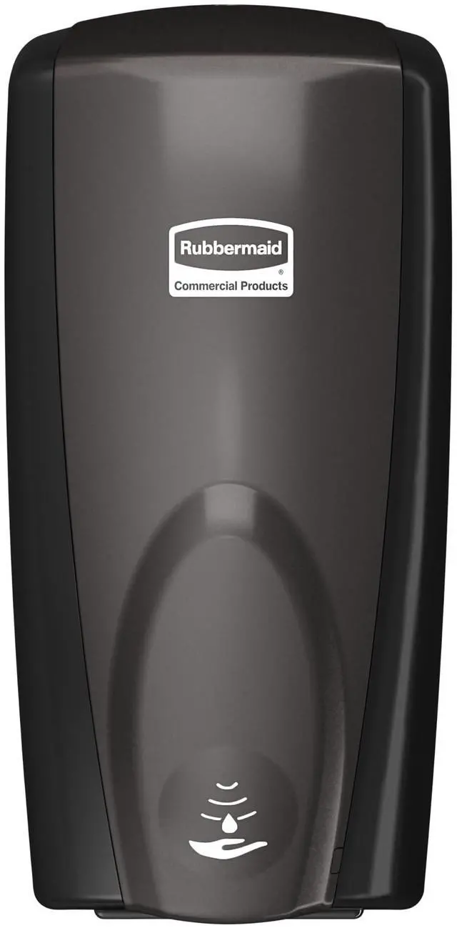 Main image of AutoFoam Hand Soap & Sanitizer Dispenser Black/Black Pearl Touchless Wall Mount Battery Operated for Restrooms in Offices/Hotels/Entertainment/Schools