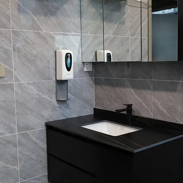 Alt view image 3 of 7 - Touchless Automatic Foaming Hand Soap Dispenser Wall Mount, Motion Sensor Foam Liquid Refill Bottle Sanitizer Dispensing for Bathroom Kitchen Home Farmhouse Station 1306-s