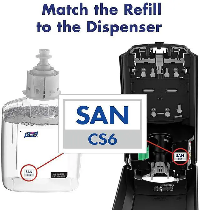 Alt view image 6 of 7 - CS6 Automatic Hand Sanitizer Dispenser, White, for 1200 mL PURELL CS6 Hand Sanitizer Refills (Pack of 1) - 6520-01