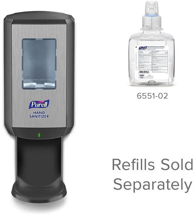 Alt view image 7 of 7 - CS6 Automatic Hand Sanitizer Dispenser, Graphite, for 1200 mL PURELL CS6 Hand Sanitizer Refills (Pack of 1) - 6524-01