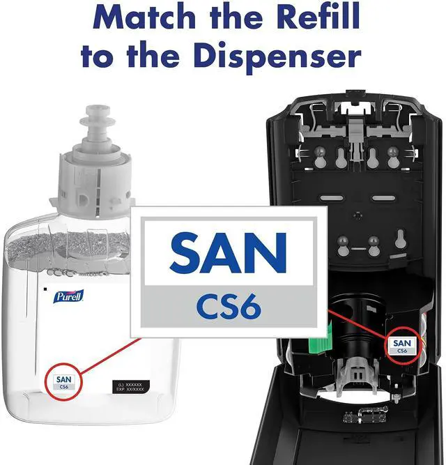Alt view image 2 of 7 - CS6 Automatic Hand Sanitizer Dispenser, White, for 1200 mL PURELL CS6 Hand Sanitizer Refills (Pack of 1) - 6520-01