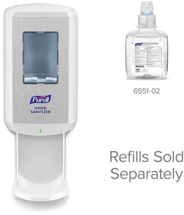 Alt view image 7 of 7 - CS6 Automatic Hand Sanitizer Dispenser, White, for 1200 mL PURELL CS6 Hand Sanitizer Refills (Pack of 1) - 6520-01