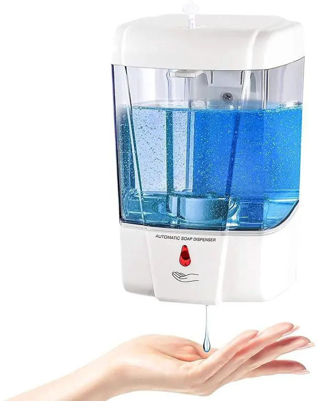Main image of Soap Dispenser, Touchless Hand Sanitizer Dispenser Wall Mount Automatic Kitchen Soap Dispenser for Commercial Home, Office, 600ml/20oz
