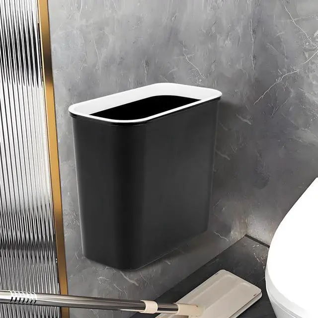 Alt view image 6 of 7 - 2.1 Gallon Magnetic Garbage Can, BBQ Grills Utensils Organizer Holder, Wall-Mounted Hanging Trash Bin for Kitchen, Cabinet, Door, Bedroom, Bathroom, Camping