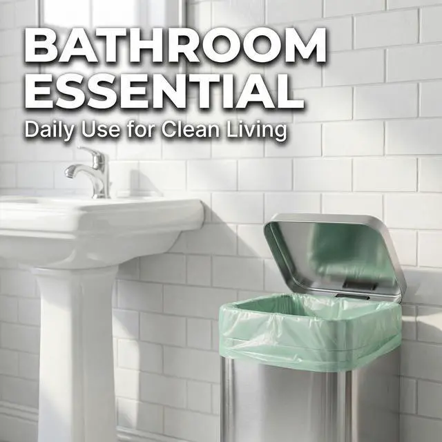 Alt view image 2 of 7 - Small Trash Bags 1.2 Gallon: YHEEL Bathroom Trash Bags Unscented Small Garbage Bags Strong Leak-Proof Trash Liners for Office Bedroom - 150 Counts