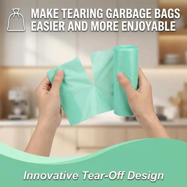 Alt view image 3 of 7 - Small Trash Bags 1.2 Gallon: YHEEL Bathroom Trash Bags Unscented Small Garbage Bags Strong Leak-Proof Trash Liners for Office Bedroom - 150 Counts