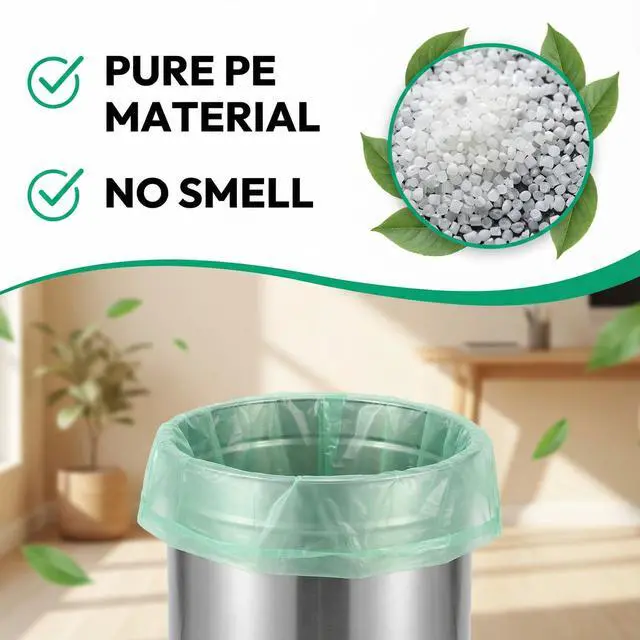 Alt view image 4 of 7 - Small Trash Bags 1.2 Gallon: YHEEL Bathroom Trash Bags Unscented Small Garbage Bags Strong Leak-Proof Trash Liners for Office Bedroom - 150 Counts