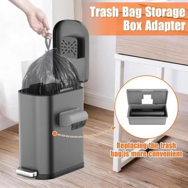 Alt view image 3 of 7 - 3 Gallon Small Trash Bags (5L12L) 100 Count Black Mini Garbage Bags, Unscented Wastebasket Liners for Bathroom, Bedroom, Office, and Desk