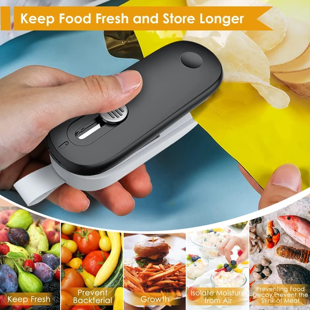 Alt view image 7 of 7 - Mini Bag Sealer, 2 in 1 Heat Sealer with Cutter, Portable Resealer Machine for Chip, Plastic Bags Food Storage Snacks (Batteries Included)