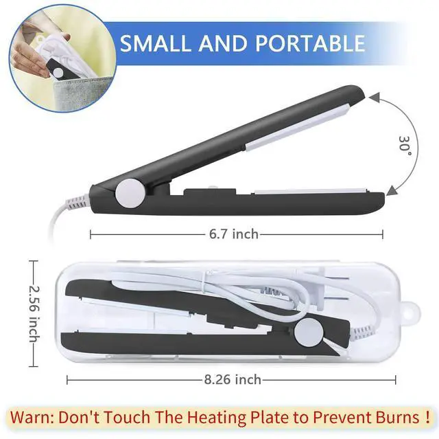 Alt view image 6 of 6 - chip Bag Sealer Mini, Handheld Heat Sealer for Chip Bags and Mylar Bags, Portable Bag Resealer for Food Storage - Black