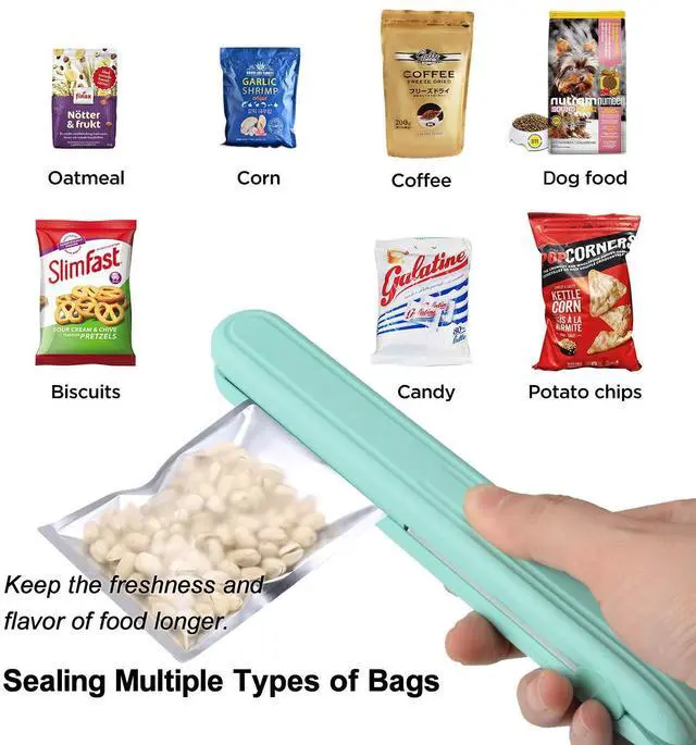 Alt view image 2 of 7 - Hand-held Heat Sealer for Food Plastic Bags, Portable Mini Sealing Machine for Mylar Aluminum Foil Packaging Bag