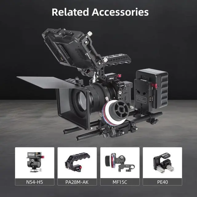 Alt view image 7 of 7 - a6700 Camera Cage for Sony A6700 / Alpha 6700 with Built-in Cold Shoe, NATO Rail and Arca Quick Release Plate - T-S12A