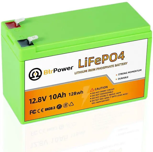 Main image of 12V 10Ah LiFePO4 Battery,3000+ Deep Cycles Lithium Batteries,Built-in 10A BMS,Perfect for Cyberpower UPS,Fishfinder,Lighting,Power Wheels,Lighting,Lawn Mower