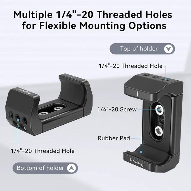 Alt view image 5 of 7 - Aluminum Power Bank Holder, Powerbank Mount Clamp Compatible with Width Range: 53 mm84 mm (2.13.3 inches) and Thickness Range: 0 mm18 mm (00.7 inch) Power Banks - BUB2336