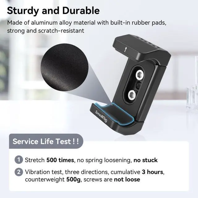 Alt view image 7 of 7 - Aluminum Power Bank Holder, Powerbank Mount Clamp Compatible with Width Range: 53 mm84 mm (2.13.3 inches) and Thickness Range: 0 mm18 mm (00.7 inch) Power Banks - BUB2336