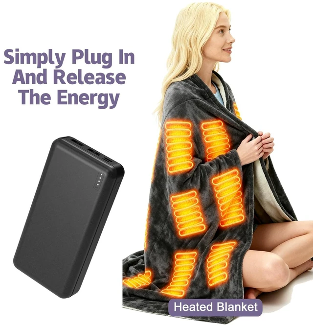 Alt view image 6 of 6 - UMEIDEA 20000mAh 5V2A Battery Pack for Electric Heated Camping Chair, Heated Blanket, Hunting Seat Pad, Sleeping Bag USB Power Bank Camping Work Power (Black, Milliamp Hours, 20000)
