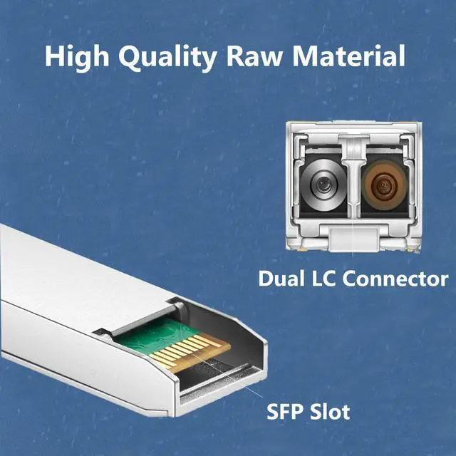 Alt view image 6 of 6 - 2Pack 10GBase-LR SFP+ Transceiver, 10G Singlemode SFP+ Duplex LC Module,Compatible for Cisco SFP-10G-LR, Ubiquiti UF-SM-10G,Meraki, Mikrotik, Supermicro, Netgear,SMF,1310nm,10~20km,DDM