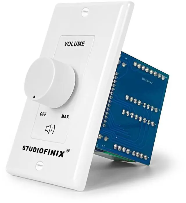 Main image of 100W in Wall Volume Control Knob Matching Impedance - Home Audio Smart Speaker Stereo Controller Switch for Home Theater Indoor/Outdoor Remote Speakers