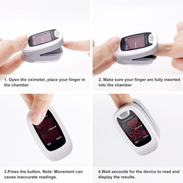 Alt view image 5 of 7 - Fingertip Pulse Oximeter Blood Oxygen Saturation Monitor W/Lanyard | CMS50M SpO2 & PR Readings Blood Oxygen Monitor, LED Display, Gray & White Pulse Oximeter for Home, Sports and Travel