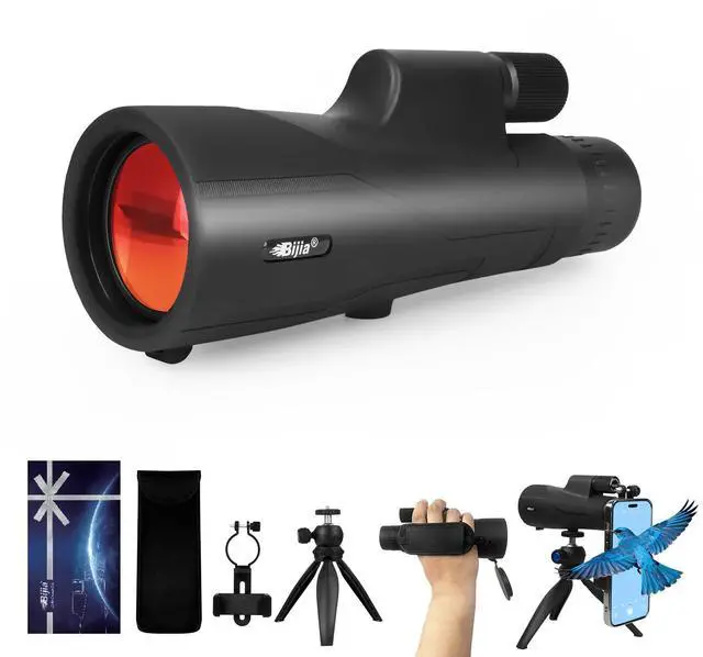 Main image of 12x52 ED Monocular Telescope with Tripod & Phone Adapter BAK4 Prism, Fully Multi-Coated Lens, Waterproof High Power Scope for Bird Watching, Hunting & Travel
