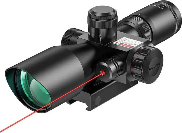 Main image of 2.5-10x40 Red Green Illuminated Mil-dot Scope with Red/Green Laser Combo - Green Lens Color & Mounts