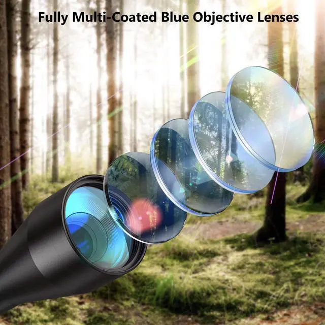 Alt view image 3 of 7 - 3-9x40 Optics R4 Reticle Crosshair Scope with Scope Mounts