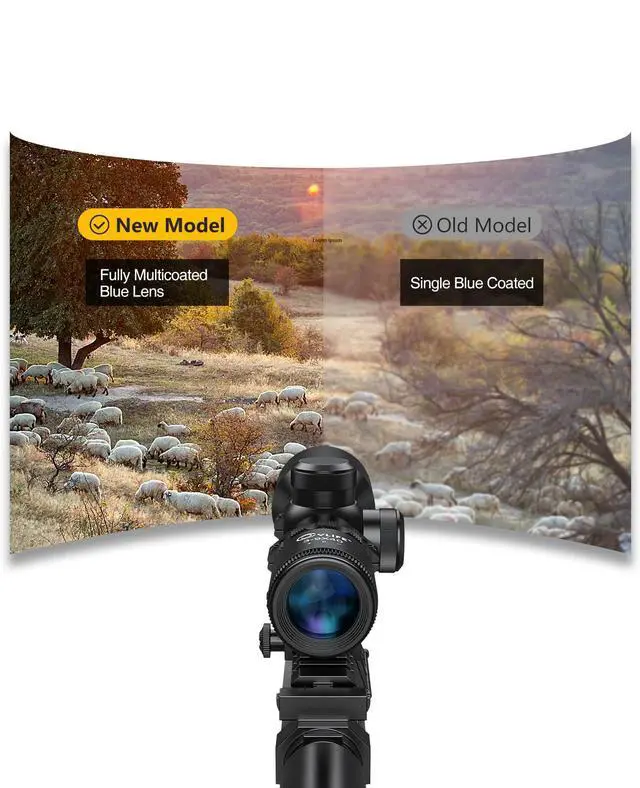 Alt view image 4 of 7 - 3-9x40 Compact Scope Crosshair Reticle with 11mm Mounts for Quick Aiming