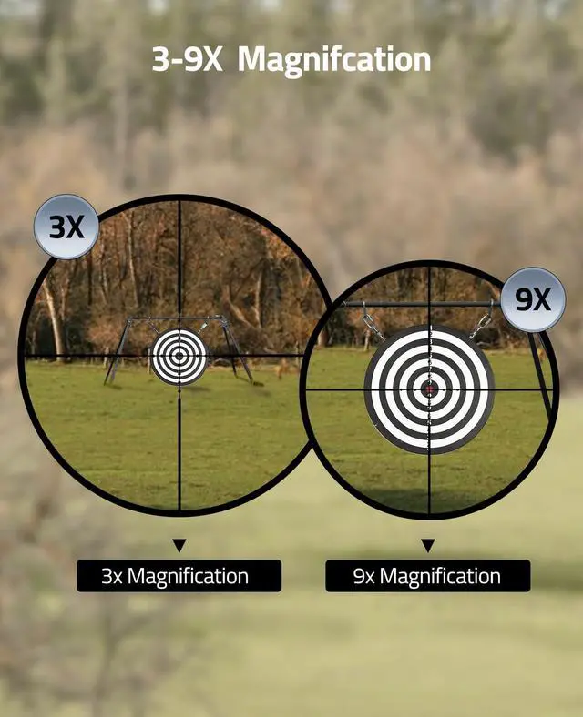 Alt view image 5 of 7 - 3-9x40 Compact Scope Crosshair Reticle with 11mm Mounts for Quick Aiming