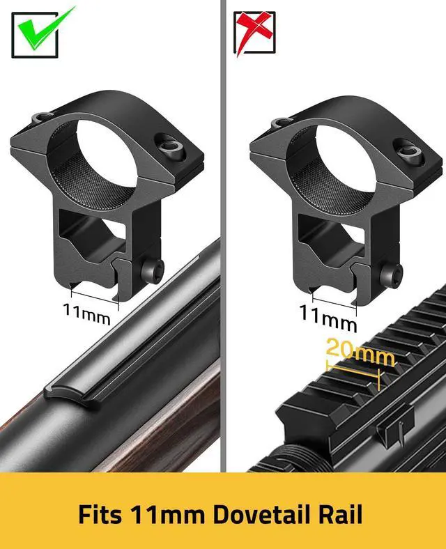 Alt view image 7 of 7 - 3-9x40 Compact Scope Crosshair Reticle with 11mm Mounts for Quick Aiming