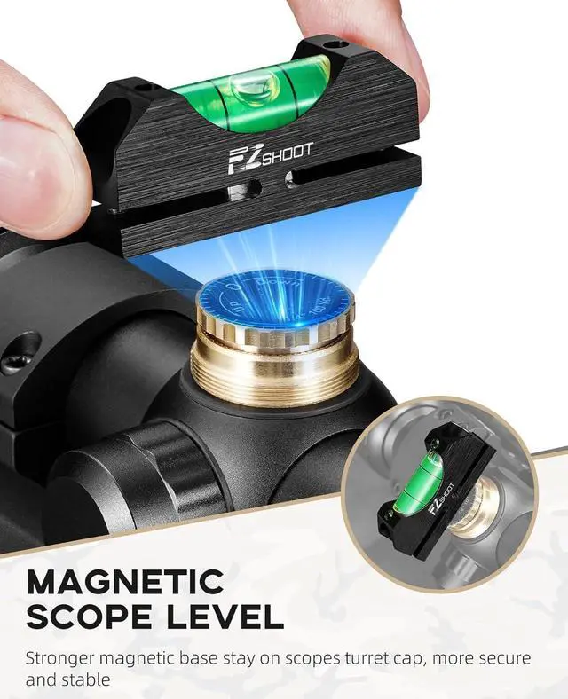 Alt view image 3 of 7 - Scope Leveling Kit High Precision Scope Bubble Level and Universal Magnetic Scope Mounting Kit Reduce Long Distance Errors