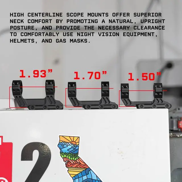 Alt view image 3 of 6 - Deadlock Series High Profile Scope Mount | 1.70 inch Center Height