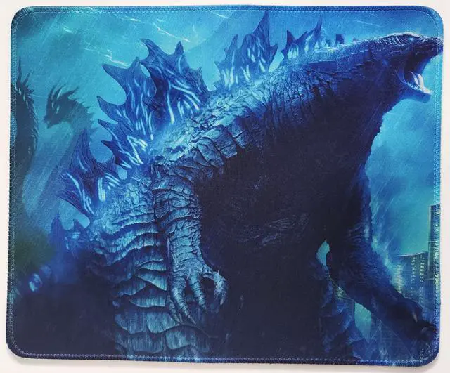 Main image of Blue Heat Ray Dinosaurs T-rex Computer Mouse Pad Cool 12x10 Inches Table Mat for Gaming Office for Godzilla