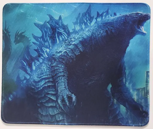 Alt view image 2 of 4 - Blue Heat Ray Dinosaurs T-rex Computer Mouse Pad Cool 12x10 Inches Table Mat for Gaming Office for Godzilla
