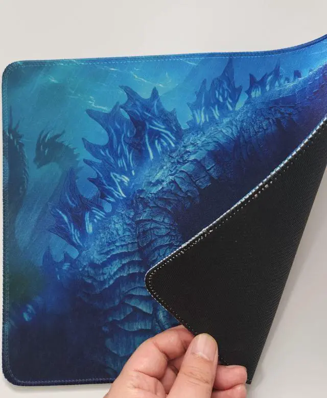 Alt view image 4 of 4 - Blue Heat Ray Dinosaurs T-rex Computer Mouse Pad Cool 12x10 Inches Table Mat for Gaming Office for Godzilla