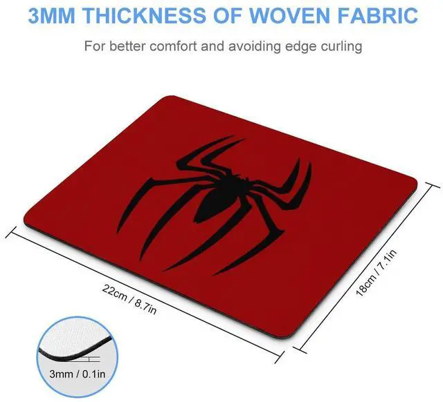Alt view image 2 of 7 - Gaming Mouse Pad,Red Spider Mouse Pad 7.1x8.7 Inch Computer Mouse Mat Keyboard Full Desk Mousepad for Gaming, Office, Home