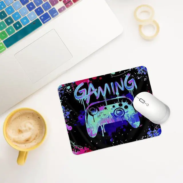 Alt view image 3 of 5 - Gaming Mouse Pad, Small Cool Gamer Mouse Pad, Gaming Mousepad Accessories for Desk, Laptop, Computer, Office, Boys Kids Room Decor, 9.5x7.9 Inch