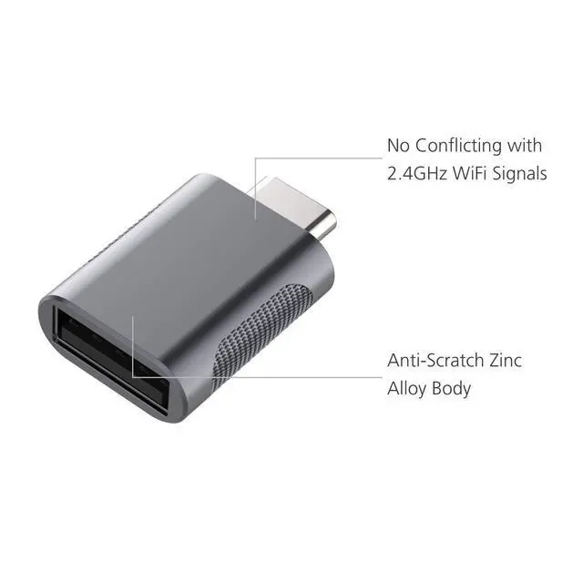 Alt view image 3 of 7 - USB-C to USB 3.0 Adapter (2-Pack), Thunderbolt 4/3 to USB Female OTG for MacBook 2025, iPad 2025, Samsung, More Type-C Devices