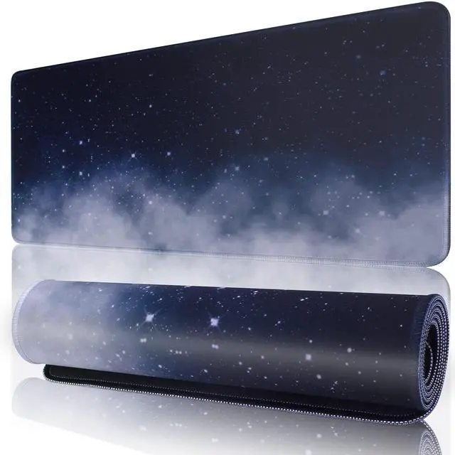 Main image of 11.8x23.6 Inches Large Gaming Mouse Pad Mat with Stitched Edge Non-Slip Rubber Base Washable Resilient for Office Computers Laptop Table Mouse Pads Mats Accessory (Starry Sky)