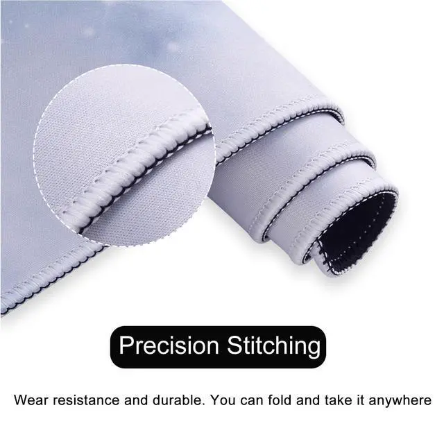 Alt view image 5 of 7 - 11.8x23.6 Inches Large Gaming Mouse Pad Mat with Stitched Edge Non-Slip Rubber Base Washable Resilient for Office Computers Laptop Table Mouse Pads Mats Accessory (Starry Sky)
